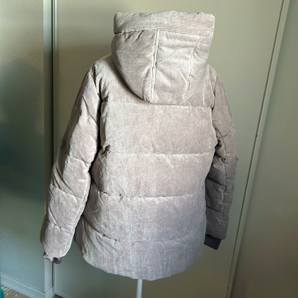 New Sam Edelman Funnel Neck Puffer Corduroy Cold Weather Coat - Picture 4 of 15